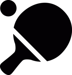 Ping Pong Racket And Ball Craft Design Svg File, Free Vectors File